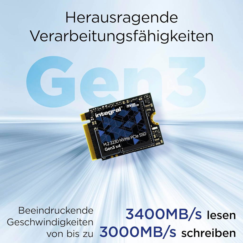 Integral M.2 NVMe 2230 PCIe Gen3 x4 Disque SSD Interne