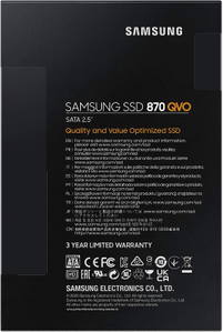 Samsung 870 QVO Disque SSD Interne SATA III 2,5 pouce SSD Interne