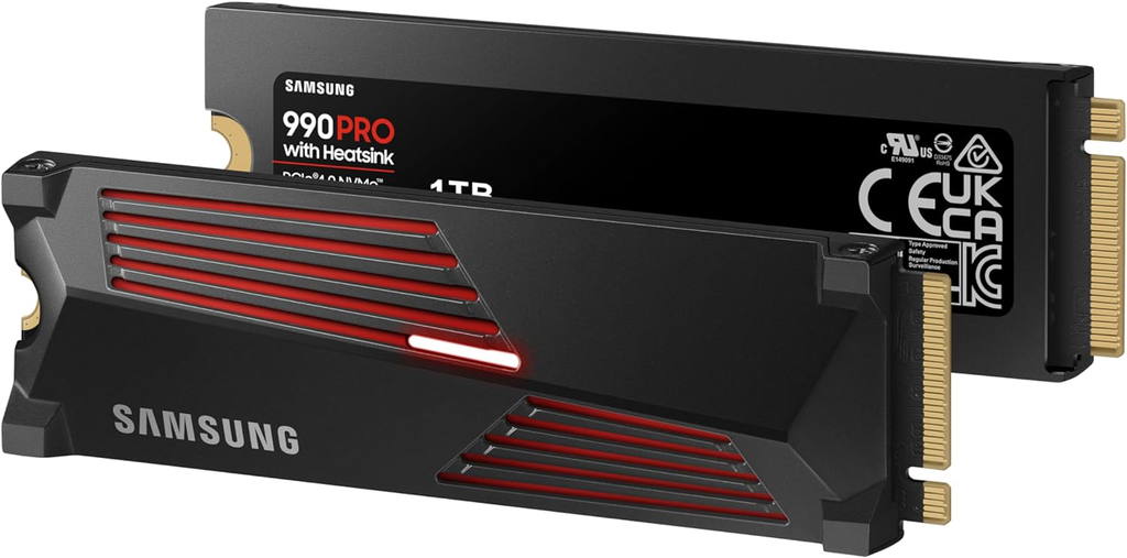 Samsung 990 PRO avec dissipateur M.2 2280 PCIe 4.0 NVMe SSD Interne