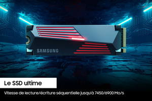 Samsung 990 PRO avec dissipateur M.2 2280 PCIe 4.0 NVMe SSD Interne