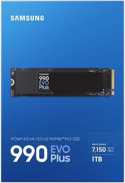 Samsung 990 EVO Plus PCIe 4.0 x4/5.0 x2 NVMe2.0 M.2 2280 SSD interne