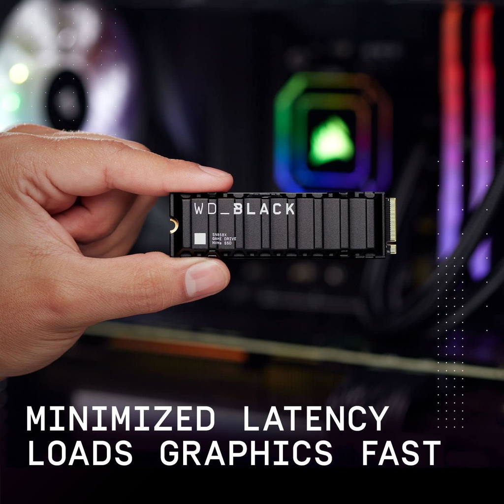 WD_BLACK SN850X M.2 2280 Game Drive with Heatsink PCIe Gen4 NVMe Internal SSD
