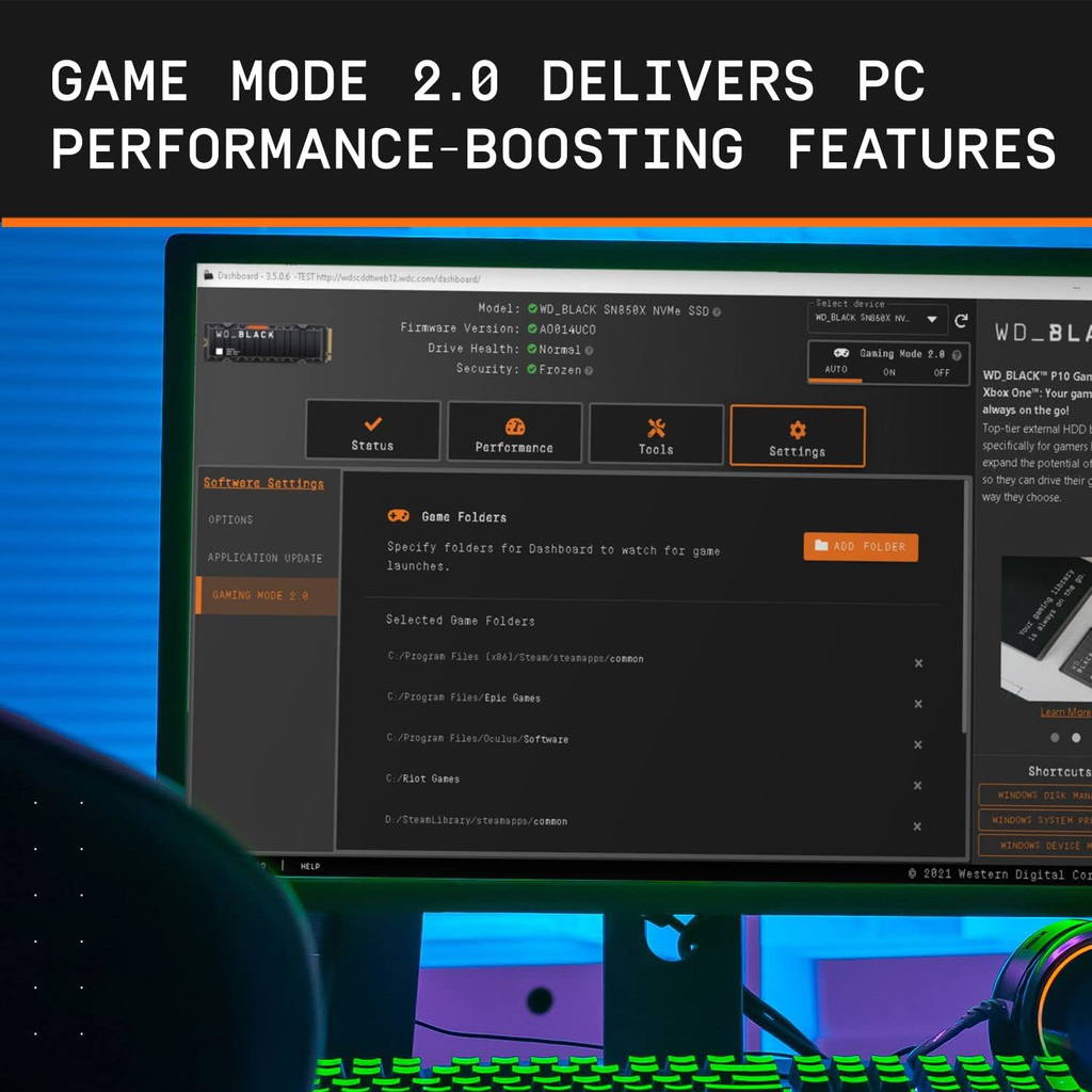 WD_BLACK SN850X M.2 2280 SSD pour le gaming avec dissipateur thermique PCIe Gen4 NVMe SSD interne