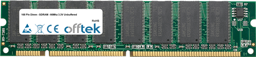 168 Pin Dimm - SDRAM - 133Mhz 3.3V Sin búfer