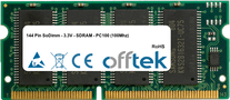 64MB Module - 144 Pin 3.3v SDRAM PC100 (100Mhz) SoDimm