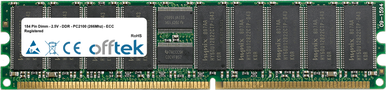 512Mo Module - 184 Pin 2.5v DDR333 ECC Enregistré Dimm (Rang simple)