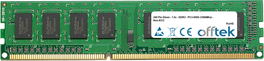 240 Pin Dimm - 1.5v - DDR3 - PC3-14900 (1866Mhz) - Non-ECC