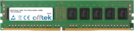 288 Pin Dimm - DDR4 - PC4-17000 (2133Mhz) - UDIMM - ECC Sin búfer