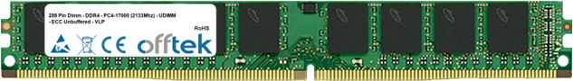 288 Pin Dimm - DDR4 - PC4-17000 (2133Mhz) - UDIMM - ECC Unbuffered - VLP