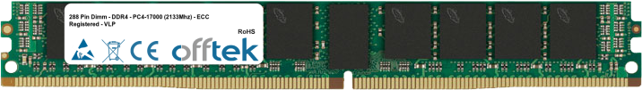 288 Pin Dimm - DDR4 - PC4-17000 (2133Mhz) - ECC Registered - VLP