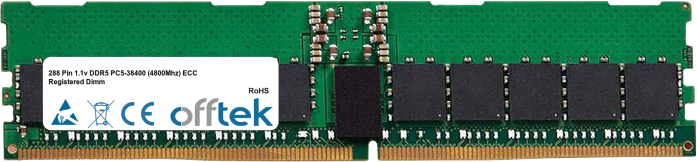 288 Pin 1.1v DDR5 PC5-38400 (4800Mhz) ECC Registrato Dimm